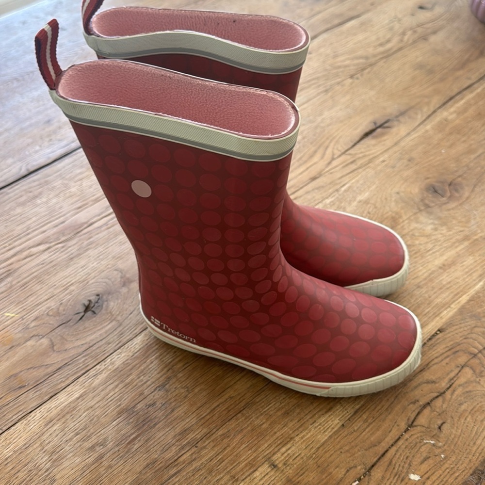 Tretorn Pink Polka Dot Rain Boots size 37